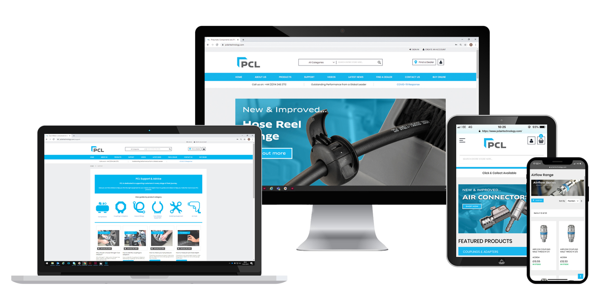 PCL merges main website with online product