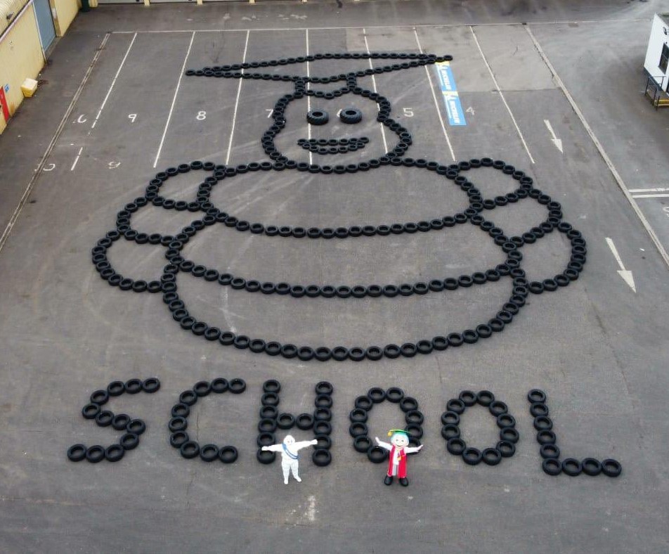 Endyke Tyres uses tyre art to support education project