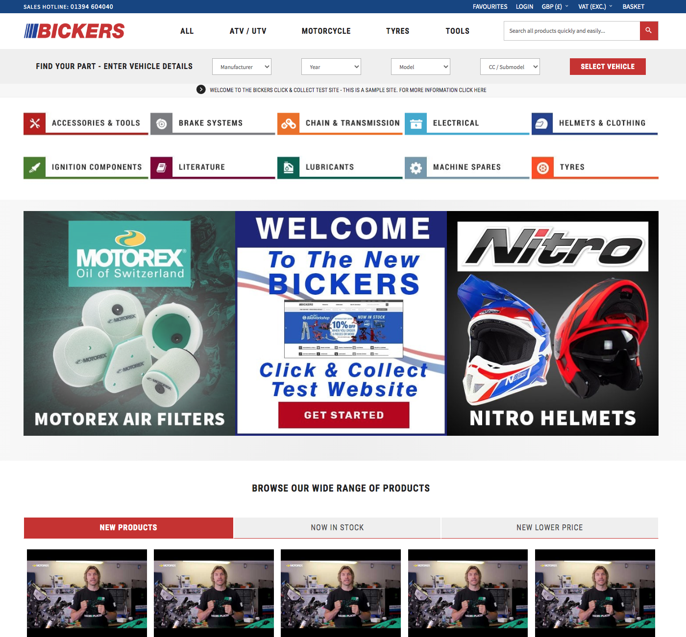 Bickers launches Click & Collect website