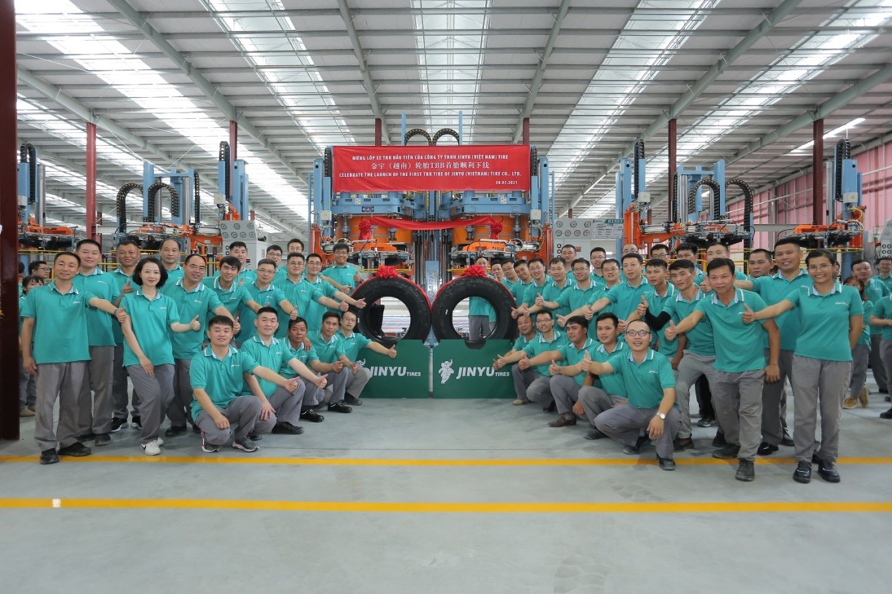 Jinyu Vietnam factory produces first truck tyre