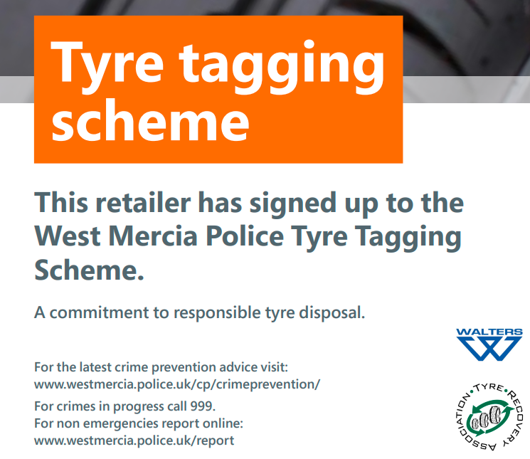 TRA supports West Mercia Police tyre-tagging scheme