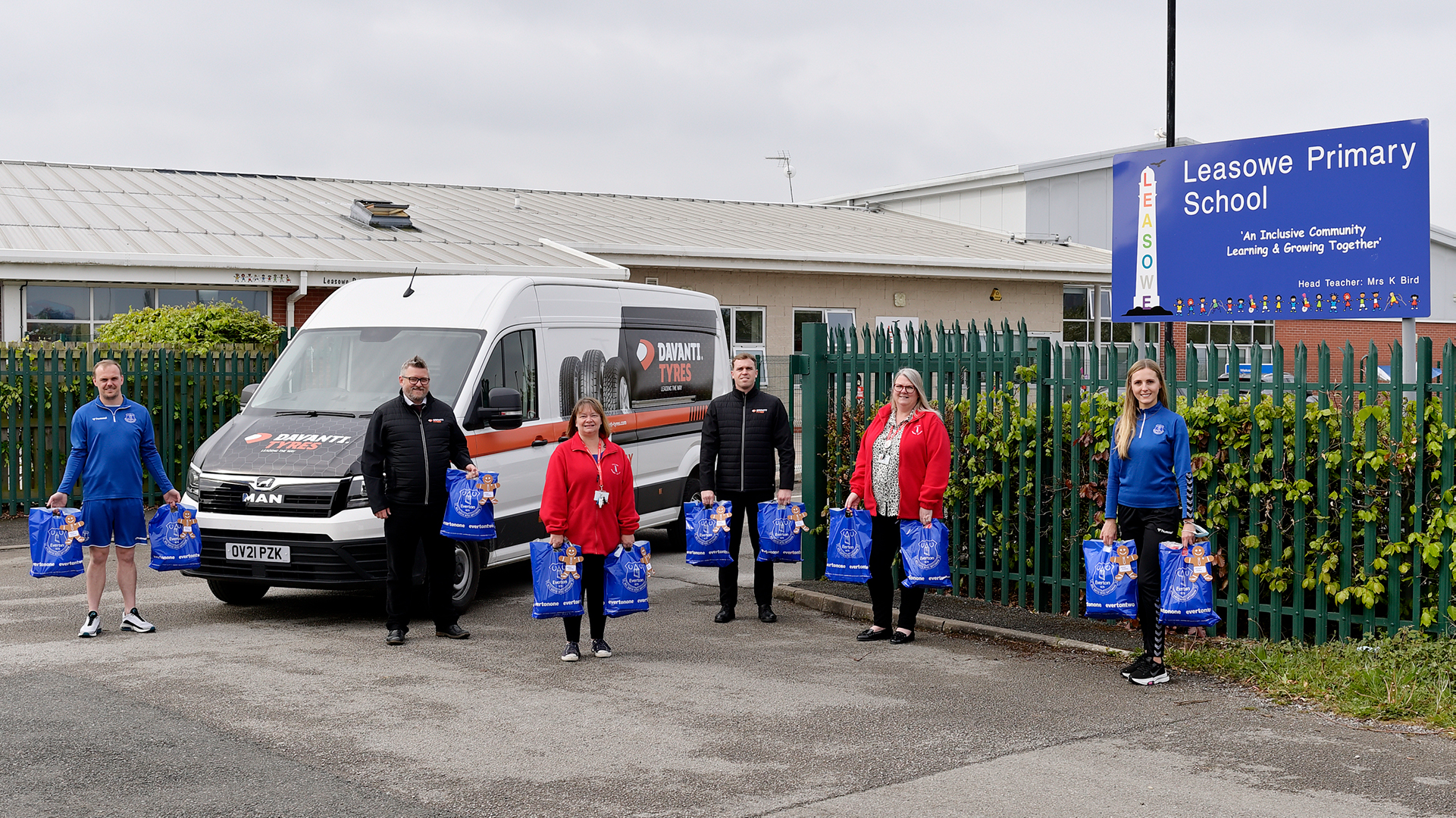 Everton, Davanti Tyres providing school uniforms to socially deprived areas