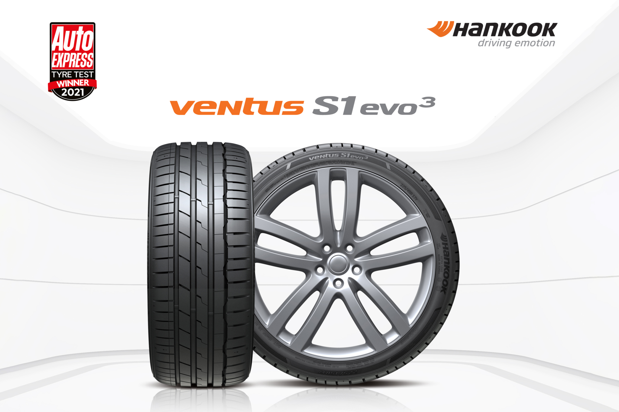 Hankook Ventus S1 evo 3 Tyrepress Summer Tyre wins - Express Test 2021 Auto