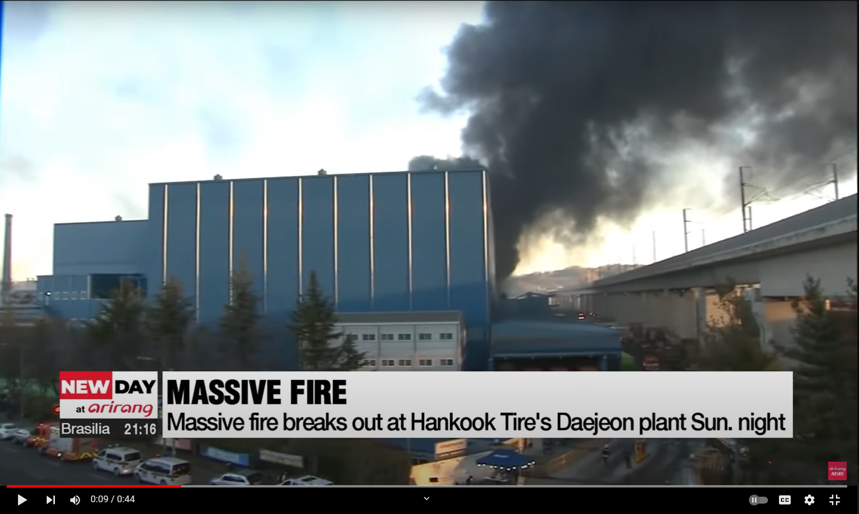 Hankook Tire halts production after “huge” fire at Daejeon plant