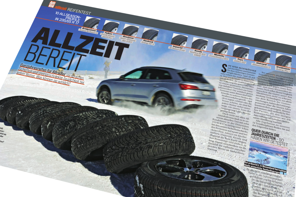 AutoBild Allrad 4 ‘exemplary’ allseason SUV tyres Tyrepress