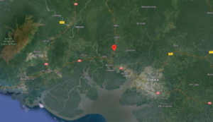 Cameroon’s first tyre factory is being built in Bomono, near the city of Douala in the west of the country (Photo: Terrametrics; Google Maps)