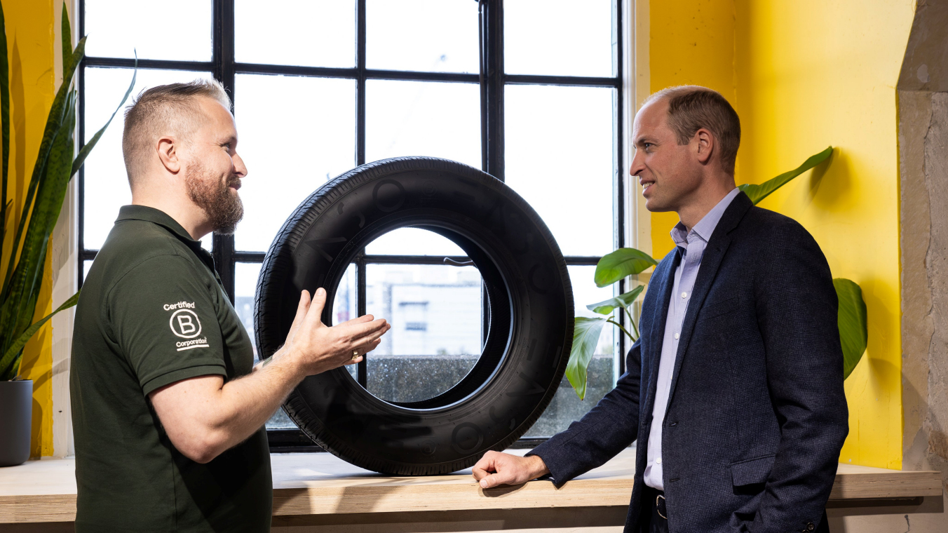 Prince of Wales meets Enso tyres