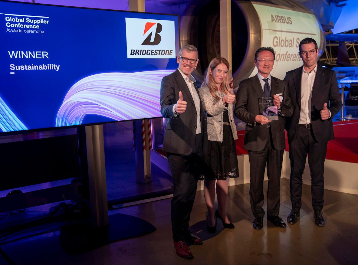 Bridgestone gains Airbus supplier award