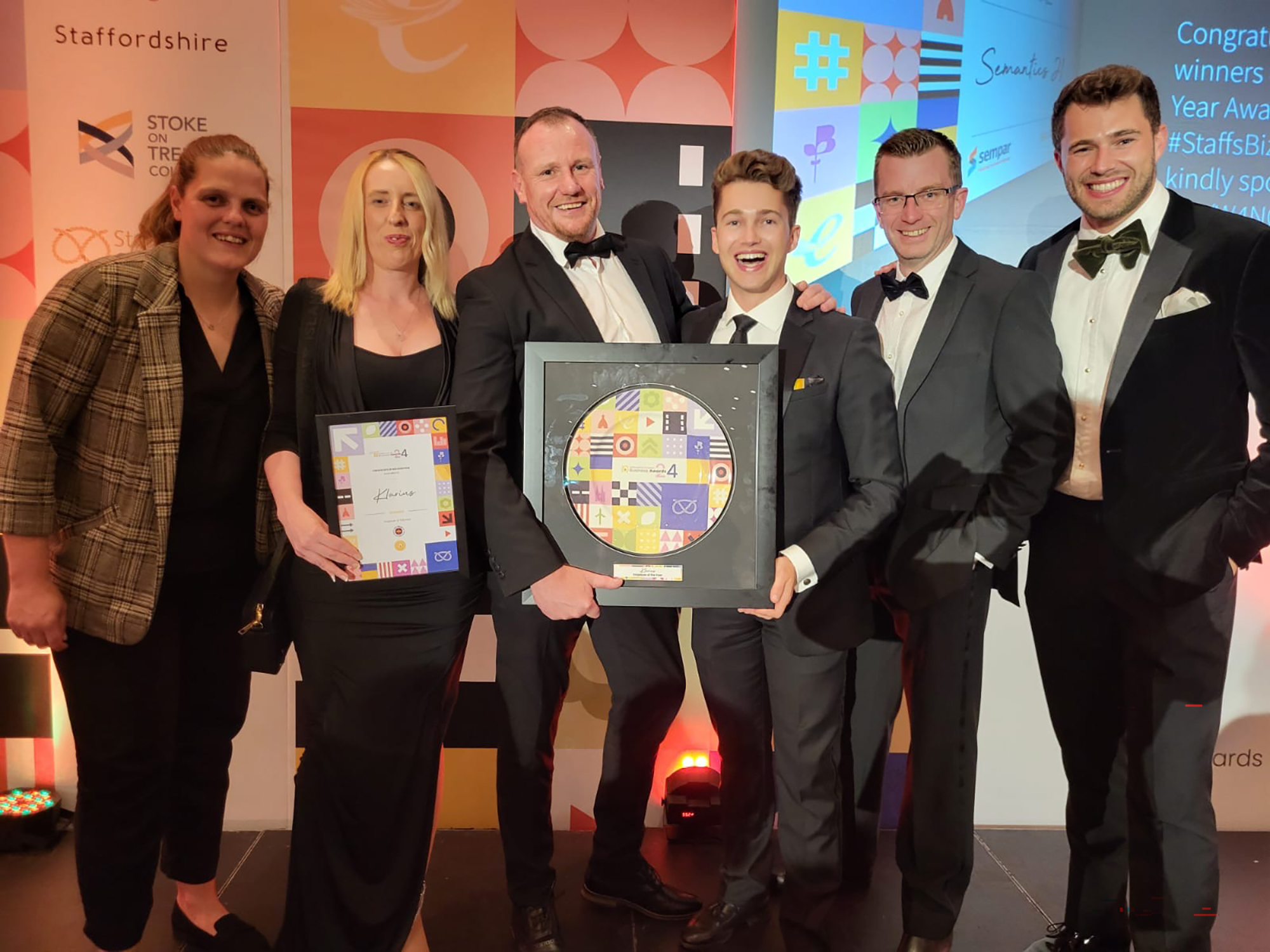 Klarius wins Employer of the Year at 2024 Staffordshire Chambers Business Awards