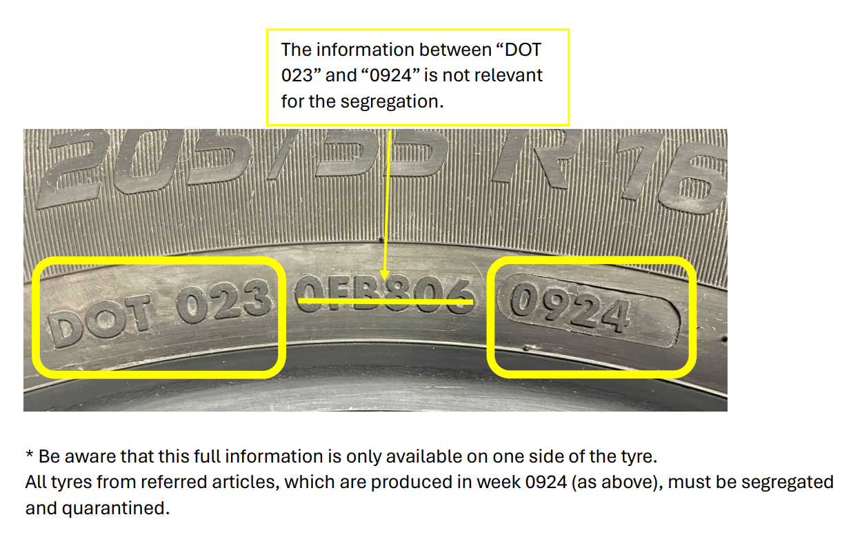 Apollo recalls 4300 tyres