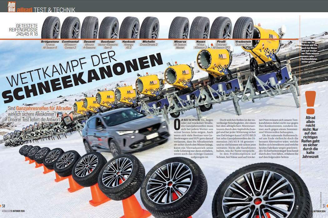 Auto Bild Allrad tests 10 all-season tyres for SUVs