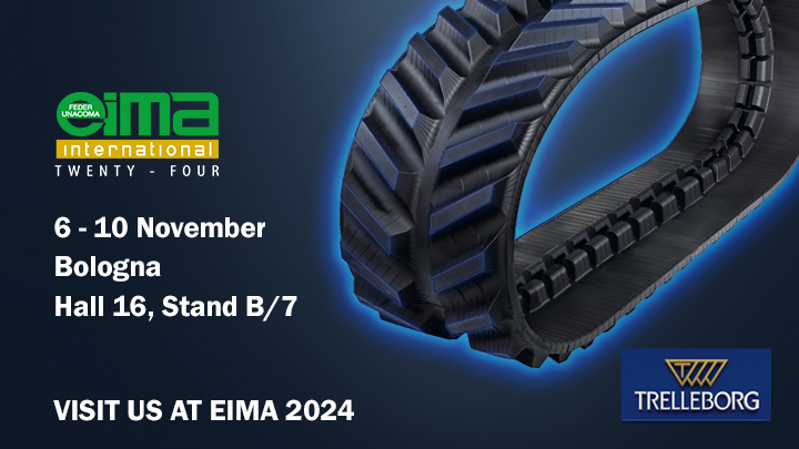 Trelleborg to unveil agricultural rubber track at EIMA 2024