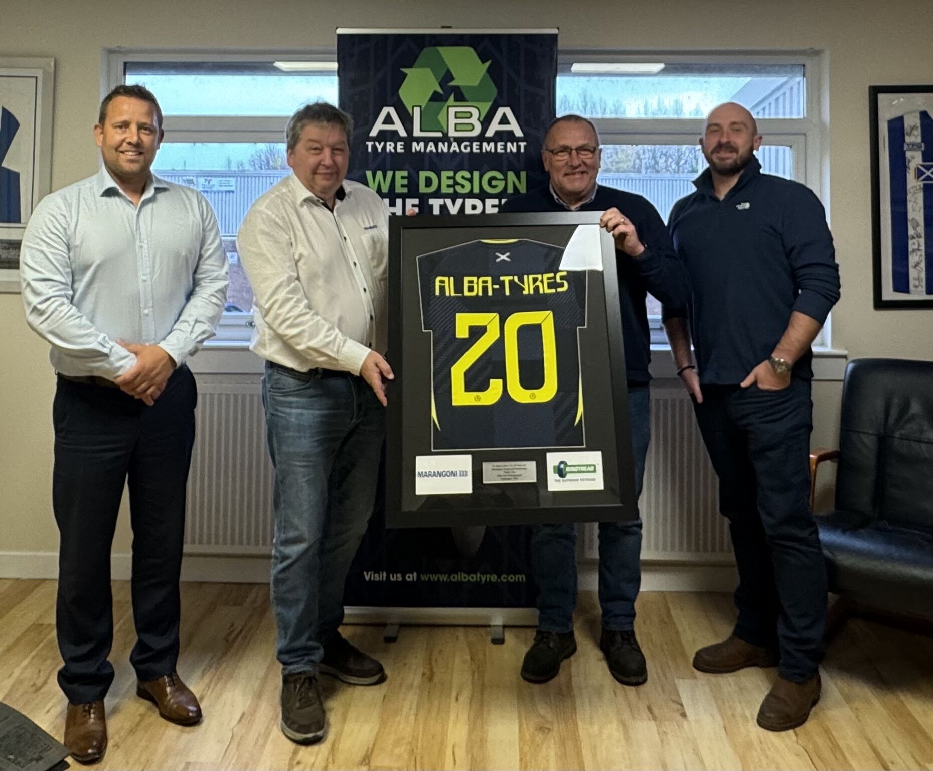 Marangoni celebrates 20 years of partnership with Alba Tyres