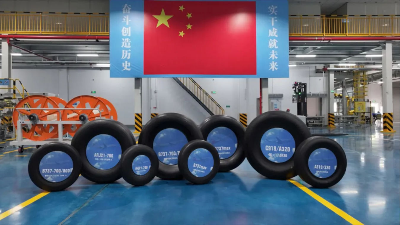 Sinochem subsidiary Guilin Lanyu begins civil aircraft tyre production