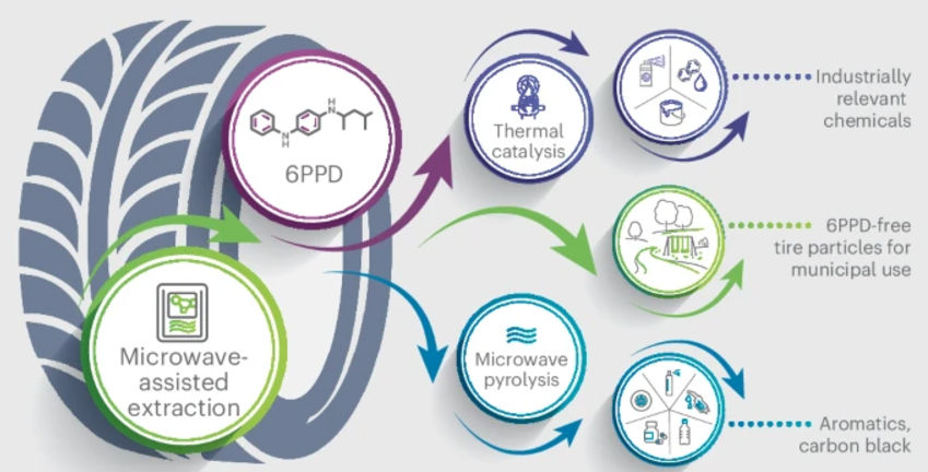 Researchers present method for waste tyre 6PPD decontamination