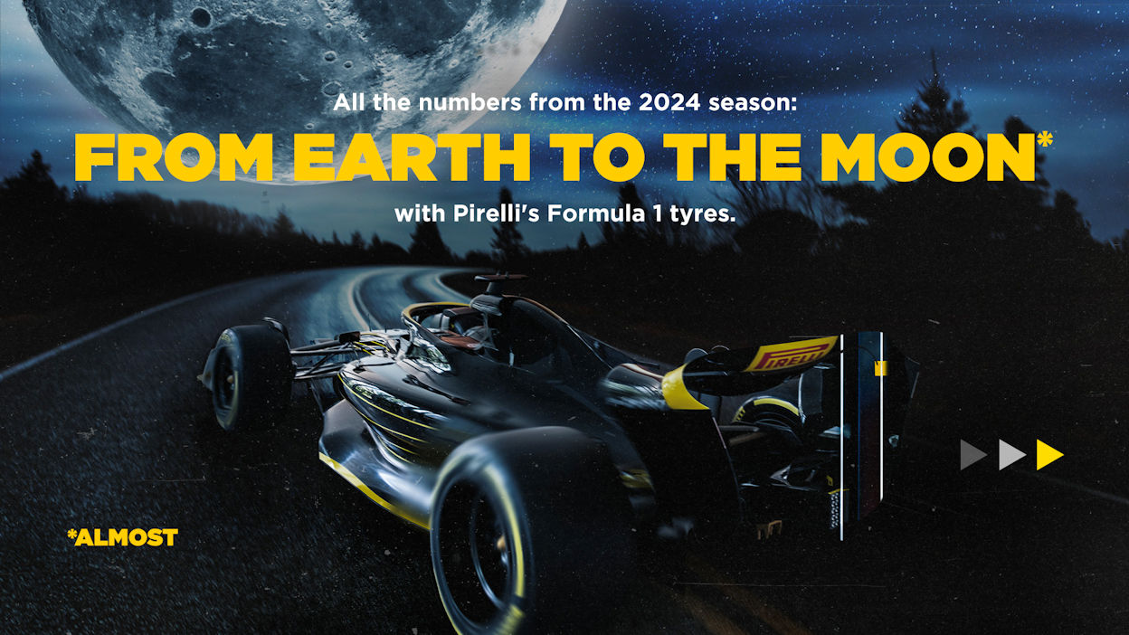 Drive me to the Moon – Pirelli’s 2024 F1 stats